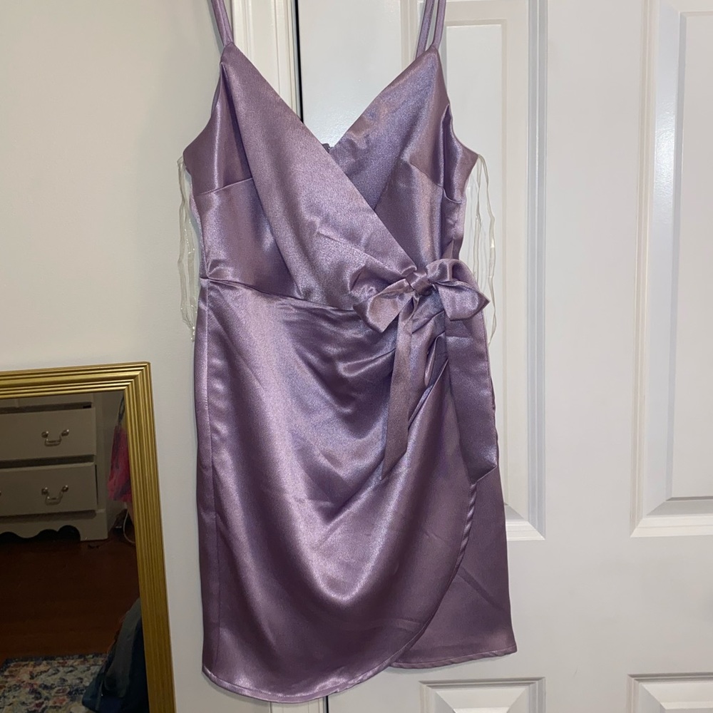 Purple silk dress
